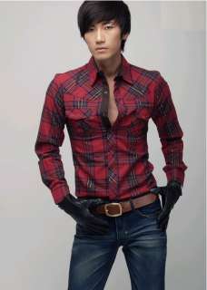 ST68 New Mens Casual Luxury Stylish Casual Dress Slim Shirts 3Colours 