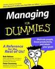 Managing For Dummies by Peter Economy and Bob Nelson (1996, Paperback)