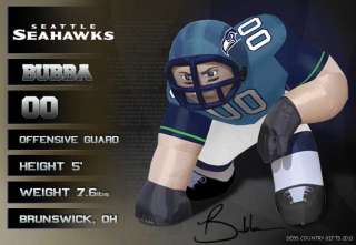Seattle Seahawks NFL Bubba 5 Ft Inflatable Football Player 
