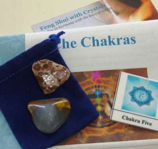 5th Throat Chakra Healing Tumbled Stones Crystals Reiki  