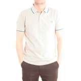 FRED PERRY SLIM FIT TIPPED HERREN POLO SHIRT marl grey