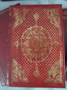 Old World Style LEATHER BOUND DECORATOR Book Lot 13 RED  