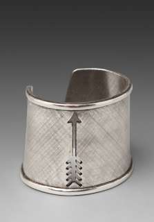 HOUSE OF HARLOW Arrow Cut Out Cuff in Silver  