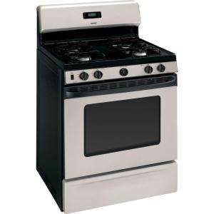 Hotpoint 30 In. Freestanding Gas Range in Silver Metallic RGB540SEPSA 