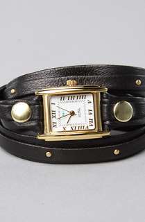 La Mer The Studed Layer Watch in Black and Gold  Karmaloop 