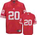Wisconsin Badgers Red #20 Premier Football Jersey