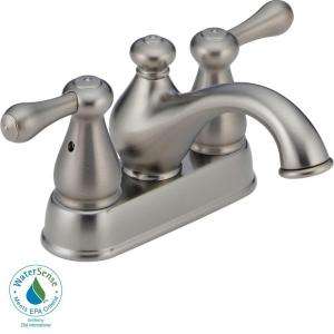 Delta Leland 4 in. 2 Handle High Arc Lavatory Faucet in Stainless 