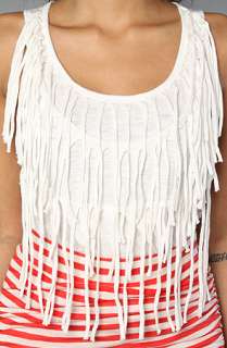 Sauce The AA Fringe Tank in Chalk  Karmaloop   Global Concrete 