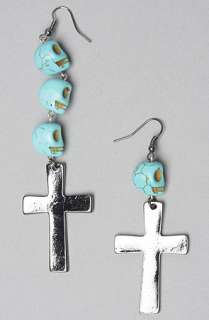Accessories Boutique The Cross The Skull Layer Drop Earring 