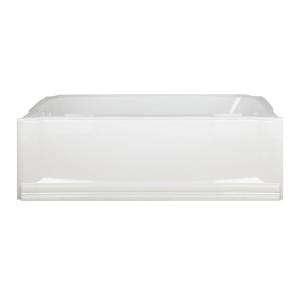 Agua Glass Eleganza 5 ft. Left Hand Drain Soaking Tub in White 39764L 