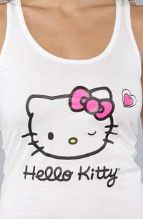 Hello Kitty Intimates The Sweet Tart PJ Set in White and Pink Stripe 