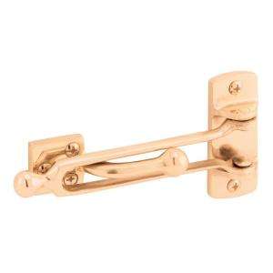 Prime Line Polished Brass Swing Bar Door Lock With Edge Guard S 4183 