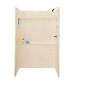   in. x 72 in. Three Piece Direct to Stud Shower Alcove in Bermuda Sand