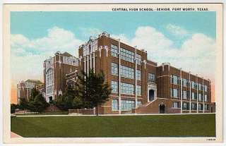 Postcard Central High School Senior~Fort Worth, Texas  