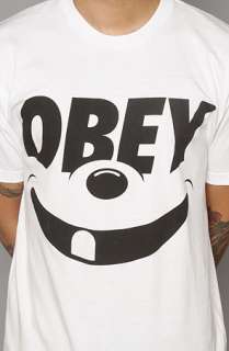 Obey The Smile Basic Tee in White  Karmaloop   Global Concrete 