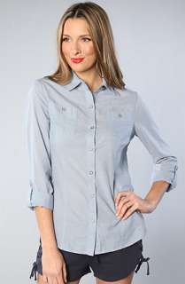 Quiksilver The Isla Chambray Button Up Top  Karmaloop   Global 