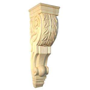 Foster Mantels Acanthus 7.5 in. x 8.5 in. x 26.5 in. Unfinished Maple 