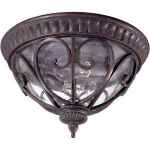 Glomar Corniche 2  Light Flush Dome with Seeded Glass Finished in 