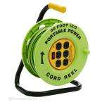 Designers Edge 50 ft. 12/3 Cord Reel with 6 Outlets   Green