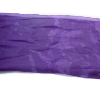 k32 Dark Purple Mirror Organza Fabric Sheer by Yard  