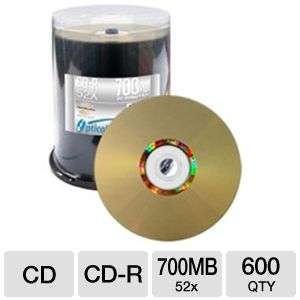 Optical Quantum OQCDR52LS CD R Discs   600 Pack, 52X, Lightscribe 
