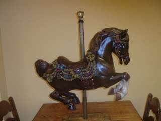 Carosel Horse Hand Painted on stand . Beautiful  