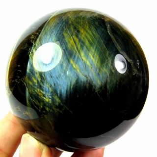 eye sphere natural chatoyant golden and blue tiger eye crystal sphere 
