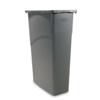   23 gal. Gray Slim Jim Waste Container FG 3540 GRA 