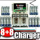 CHARGER + 8 AA 8 AAA NiMH Rechargeab​le Recharge Battery