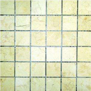   International2 In x 2 In Luxor Gold Limestone Mosaic Floor & Wall Tile
