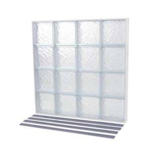   WINDOWS NailUp2 Glass BlockWindow, 32 in. x 32 in., Ice Pattern, Solid