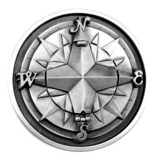 Buckle Nautischer Stern, Kompass, 3D  Gürtelschnalle  
