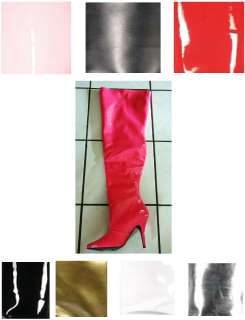   BOOT 5 HEEL FULL ZIP 8 COLORS FREE SHIP 6 16 GOLD SILVER PINK RED