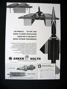 Anker Holth Power Cylinders BOMARC Missiles 1959 Ad  