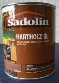 Sadolin Hartholzöl Rotbraun/Farblos (8€/L)  