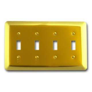   Gang Bright Brass Toggle Wall Plate 155T4 