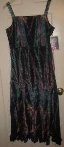 Phool Sundress Batik Smocked Swirl of Color Size XL New  