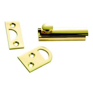   In. Polished Solid Brass Slide Door Bolt 1847 