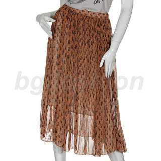   Chiffon BOHO Pleated Long Maxi Skirt Beach Dress Elastic Waist Band