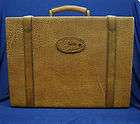 GOLD PFEIL Collection Caracciola Briefcase Hard Medium Brown Leather 