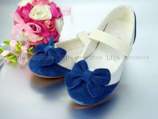 new kids girl blue bow mary jane shoes US 7 8 9 10  
