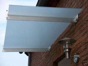 Edelstahl Vordach mit VSG, Träger und Glas in Farbe lieferbar  