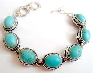 wholesale lots 12Tibet silver Turquoise opal bead adjustable bracelet 