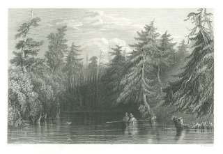 ADIRONDACK Boating Scene Barhydts Lake Saratoga 1884  