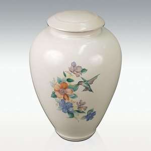   with Hummingbird Porcelain Cremation Urn   Hand Thrown   
