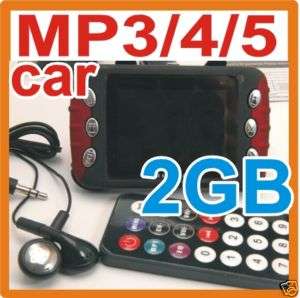 CAR  MP4 MP5 PLAYER 2 GB 2.4LCD FM TRANSMITTER SD  