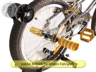 20 Zoll BMX Bike Silver Magic Kinderfahrrad Rad, Chrom Design, Teile 