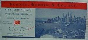 Rohner, Gehrig & Co. Inc. Steamship Agents New York NY Blotter  