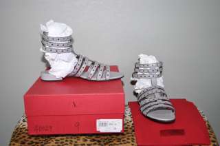 VALENTINO Grey Gladiator Sandals Shoes Heels NIB sz 39 US 9 $895 