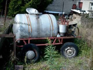 selbst gebauter wasserwagen aus einem 1000 l Alu milchtank in Sachsen 